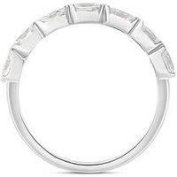 Love Diamond Platinum Plated Lab-Grown Diamond 0.70Ct Oval Cut Five Stone Ring