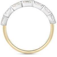 Love Diamond 18Ct Plated Lab-Grown Diamond 0.70Ct Oval Cut Five Stone Ring