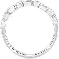 Love Diamond Platinum Plated Lab-Grown Diamond 0.50Ct Mixed Shape Eternity Ring