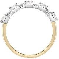 Love Diamond 18Ct Plated Lab-Grown Diamond 1.35Ct Mixed Shape Eternity Ring