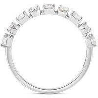 Love Diamond Platinum Plated Lab-Grown Diamond 1.15Ct Mixed Shape Eternity Ring