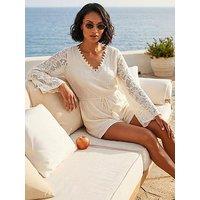 Roman Dusk Crochet Sleeve Playsuit