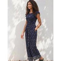 Roman Petite Frill Sleeve Jumpsuit