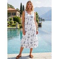 Roman Petite Printed Layered Midi Dress
