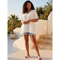Roman Curve Crochet Kimono Top