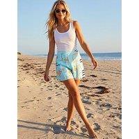 Roman Dusk Beach Print Shorts - Blue Multi