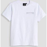 Zavetti Canada Boys Dimara Chest Logo Back Print T-Shirt - White