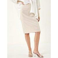 Roman Stripe Pencil Skirt