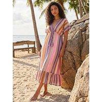 Roman Petite Stripe Boho Maxi Dress