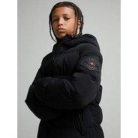 Zavetti Canada Kids' Dalzino Puffer Jacket With Hood And Zip Fastening - Black