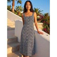 Roman Petite Button Down Midi Dress