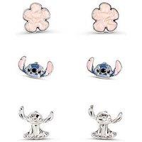 Disney Kids 3 Piece Earrings Set Stitch