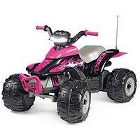 Peg Perego Corral T-Rex 12V Battery Operated Quad Bike - Pink