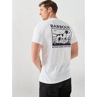 Barbour Setter Back Graphic Tailored T-Shirt - White