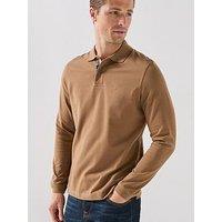 Barbour Essential Long Sleeve Sports Polo - Beige