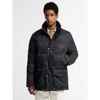 Barbour Mens Lonnen Checked Quilted Padded Jacket - Black
