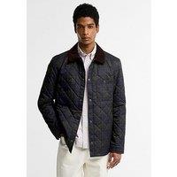 Barbour Tartan Quilted Jacket - Navy