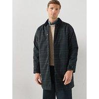 Barbour Winter Tartan Lorden Waterproof Mac - Navy