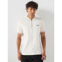 Barbour International International Owts Zipped Polo Shirt - White