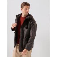 Barbour Mens Keiss Tartan Hooded Wax Parka - Black