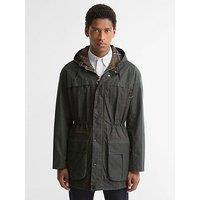 Barbour Icons Classic Tartan Durham Wax Jacket - Green