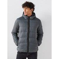 Barbour International International Bobber Hooded Padded Jacket - Grey