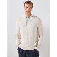 Barbour Taunton Knitted Polo Shirt - White