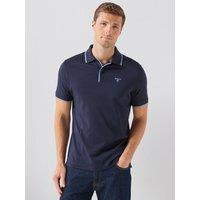 Barbour Mens Callock Tailored Tipped Polo Shirt - Navy