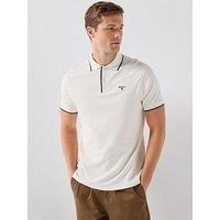Barbour Callock Tailored Tipped Polo Shirt - White