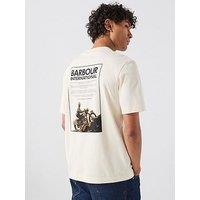 Barbour International International 90Th Anniversary Back Graphic Relaxed T-Shirt - Cream