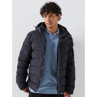 Barbour International Mens Daleson Hooded Padded Puffer Jacket - Navy