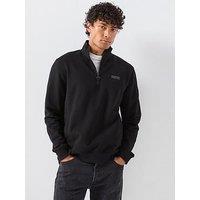 Barbour International International Essential 1/4 Zip Sweat - Black