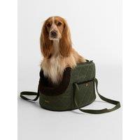 Barbour Mens Quilted Zip-Top Teddy-Lined Dog Carrier - Green