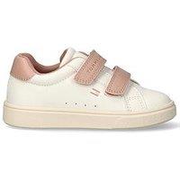 Tommy Hilfiger Girls Sneakers With Double Velcro And Soft Pink Details - White/Nude