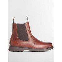 Barbour Men'S Hale Waxed Leather Chelsea Boot - Brown