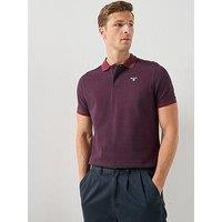 Barbour Essential Sports Mix Polo Shirt - Red
