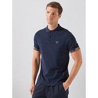 Barbour Stanford Tartan Tailored Polo Shirt - Navy