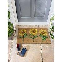 The Very Collection Sunflower Coir Doormat 45X75