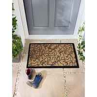 The Very Collection Outline Cats Coir Doormat 45X75