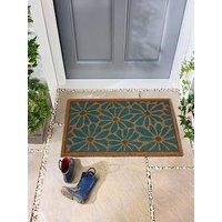 The Very Collection Boho Floral Coir Doormat 45X75
