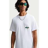 Nike Mens Original Content Globe Back Graphic T-Shirt - White