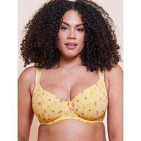 Curvy Kate Cool Cat Scooped Multiway Balcony Bra - Yellow Floral