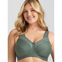 Miss Mary Of Sweden Broderie Anglaise Non-Wired Bra - Green