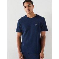 Lacoste Soft Waffle Relaxed Fit Loungewear T-Shirt - Navy