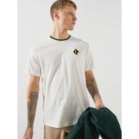 Lacoste Mens Classic Fit Made In France Badge T-Shirt - Cream