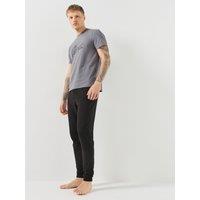 Lacoste Mens Jacquard Croc Short Sleeve Pyjama Set - Black