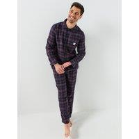 Lacoste Flannel Pyjama Set - Navy