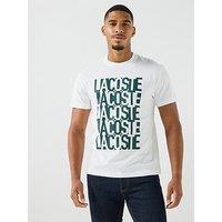 Lacoste Mid Weight Short Sleeved Graphic T-Shirt - White