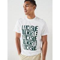 Lacoste Mid Weight Short Sleeved Graphic T-Shirt - Black