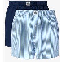 Lacoste 2 Pack Woven Boxers - Blue
